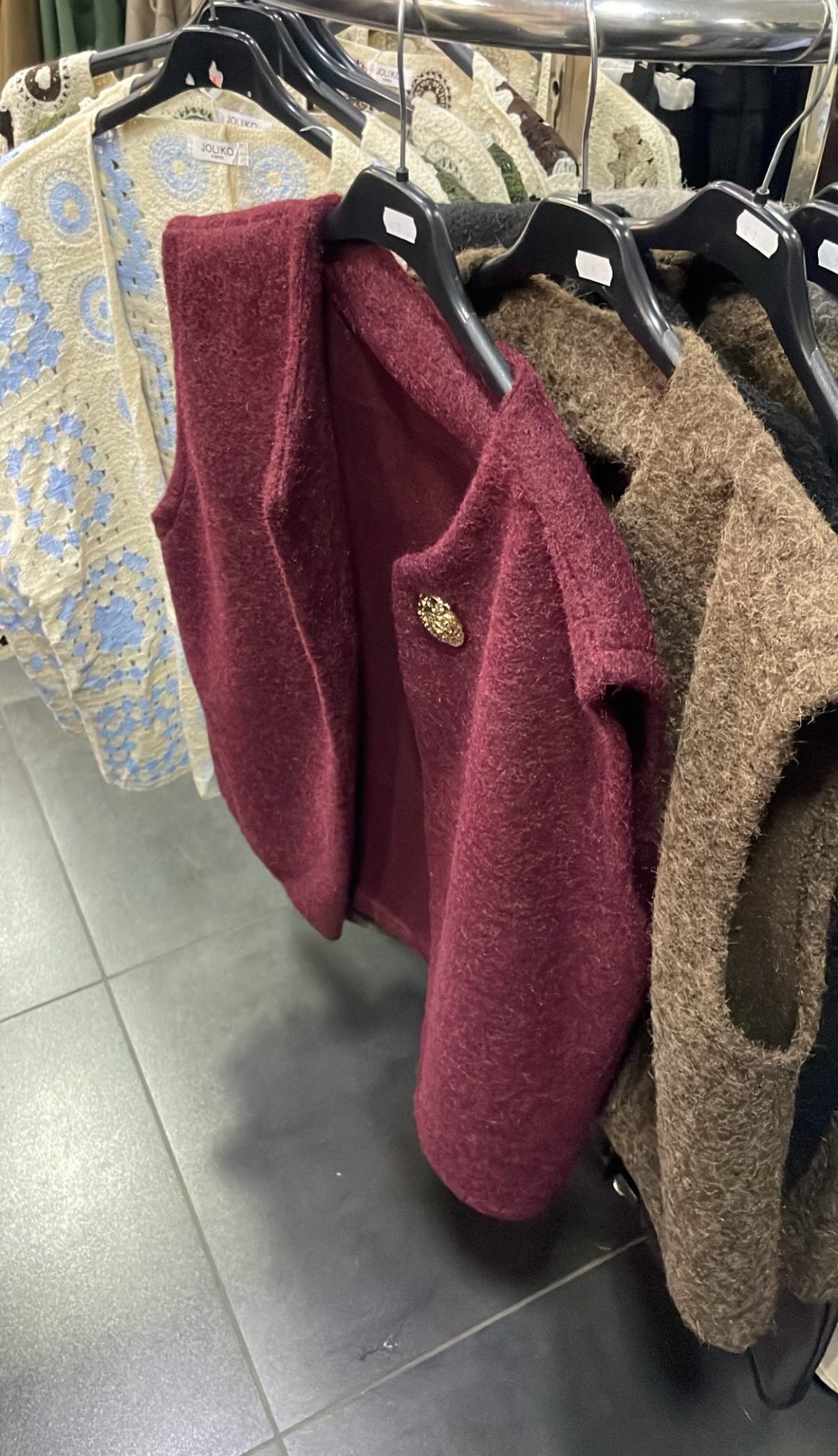 Gilet sans manches bordeaux